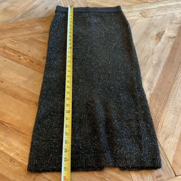 Tuckernuck Black Tinsel Shimmer Midi Pencil Skirt Small NWT Holiday Party Glam - Picture 8 of 8